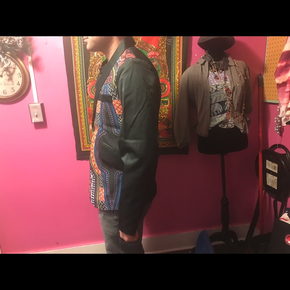 Dashiki Pattern Blazer - Picture 4 of 6